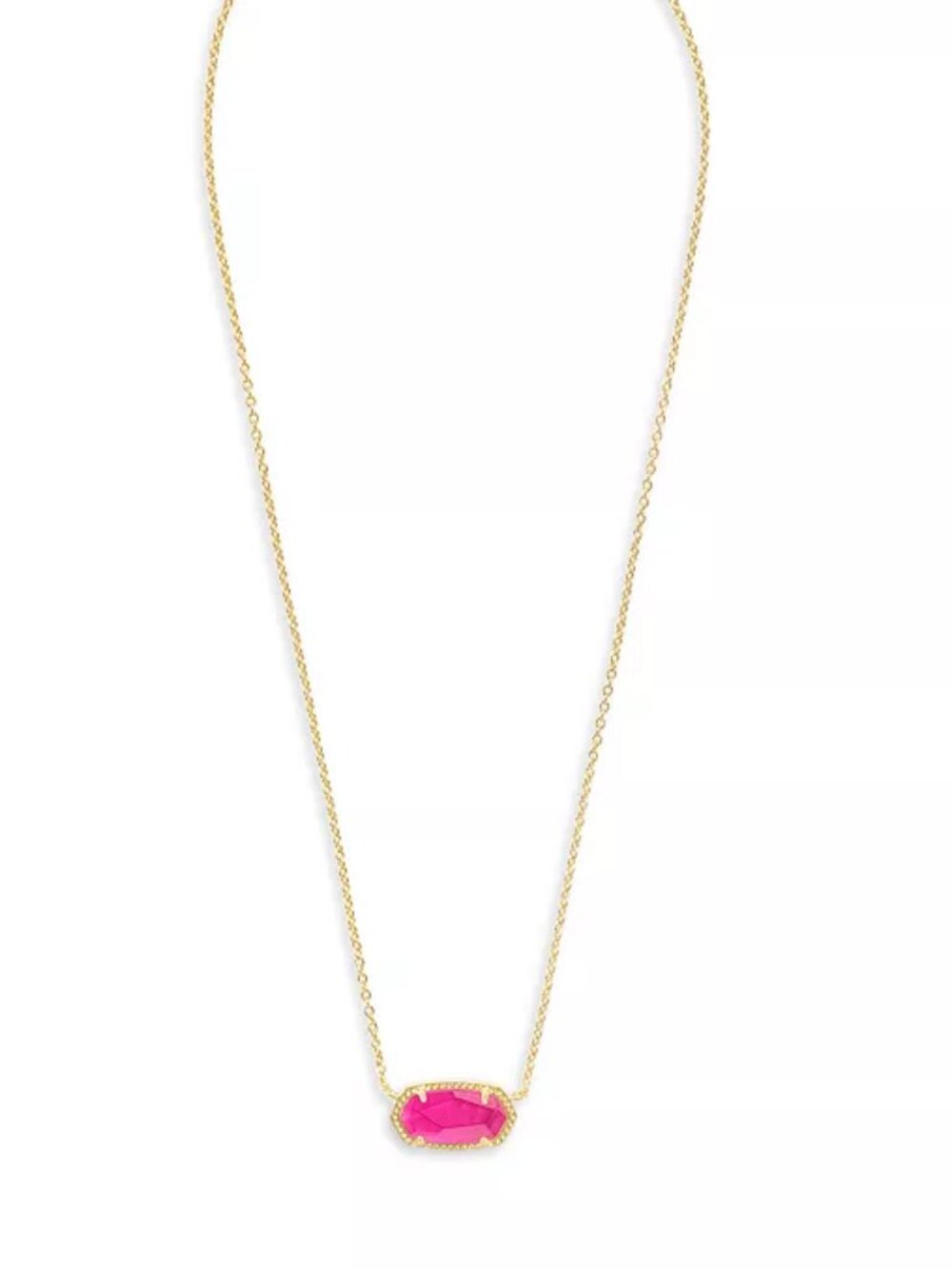 Never Used Magenta Hot Pink Gold Plated Elisa Necklace